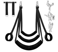 Columpio sexual ajustable para parejas con arnés bondage suave, correas de cuero, esposas, separador de piernas y tobilleras. Kit BDSM para puerta, cómodo y resistente
