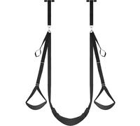 Columpio sexual de puerta para parejas adultas,Columpio sexual colgante BDSM para interiores,arnés sexual sexy para esclavos, correas ajustables de 140 kg, juguete de bondage para parejas,color negro