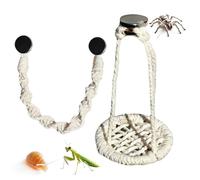 Columpios de puente de cuerda de araña de salto - Columpios de puente de cuerda de algodón natural | Conjunto de hamaca y hechos a mano para acampar, al aire libre, viajes, actividades