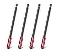 ColumPRO 4 soportes magnéticos fuertes de 300 mm para destornillador de impacto, vástago hexagonal de 1/4 pulgadas S2 de acero magnético, extensión recta sin doblar la extensión de la broca