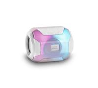Mars Gaming MSBAX, Altavoz Bluetooth 10W, Iluminación RGB Flow, Drivers Ultra-Bass, Bluetooth 5.0, USB/MicroSD/Radio FM, 8 Horas de Autonomía, Compacto y Portátil, Blanco