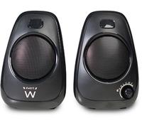 Colunas 2.0, 10W, Built-in volume, 3.5 mm jack, Alimentacion USB, Preta