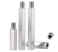 COLZYTLI Espaciadores de separación hexagonales de Cabeza única de Acero Inoxidable, Rosca Macho a Hembra 10Pcs M5*100+8