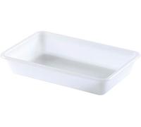 COM-FORT HOUSE Bandejas de Plástico o Barreño Plastico Rectangular Almacenaje, Blanco… (Tamaño 1, 6 unidades)