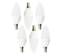 COM-FORT HOUSE | Bombilla LED Tipo Vela | Conector de Tipo E14 | Potencia de 7W | Tipo de Luz: Fría | Bombillas de Eficiencia Energética | Pack de 6 unidades|