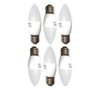 COM-FORT HOUSE | Bombilla LED Tipo Vela | Conector de Tipo E27 | Potencia de 7W | Tipo de Luz: Fría | Bombillas de Eficiencia Energética | Pack de 6 unidades|