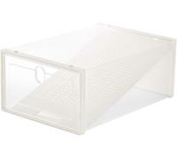 Com-fort house cajas para zapatos transparentes, lote de 6 organizadores de almacenamiento, plegables y apilables, con o sin separador, para zapatos o zapatillas hasta talla 42 (con division)