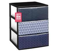 Com-fort house | cajonera apilable de plástico | modelo iris | diseño mosaico | modelo de 3 cajones