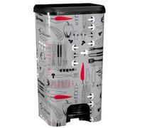 Com-fort house | cubo de basura con pedal | capacidad de 37 litros | cubo reciclaje | cubo de basura orgánico cocina | 1 unidad | piezas extraíbles | limpieza fácil