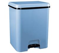 COM-FORT HOUSE | Cubo de Basura Pedal | Capacidad de 52 litros | Cubo Reciclaje con Separación | Color Azul | Cubo de Basura Cocina | Cubo DUO| Limpieza Fácil