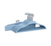 COM-FORT HOUSE | Percha de Resina Infantil | Percha Cadete | Color Azul | Percha Resina Resistente | con Muescas Antideslizantes | 41cm | Pack 36 Unidades |