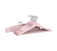 COM-FORT HOUSE | Percha de Resina | Percha para Ropa | Color Rosa | Percha Resina Resistente | con Muescas Antideslizantes | 45cm | Pack 24 Unidades |