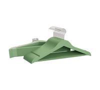 COM-FORT HOUSE | Percha de Resina | Percha para Ropa | Color Verde | Percha Resina Resistente | con Muescas Antideslizantes | 45cm | Pack 24 Unidades |