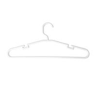 COM-FORT HOUSE | Perchas de Plástico Blancas | Diseño Elegante Con Muescas para Tirantes | Pack de 25 Unidades | 42 cm Estándar