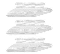 COM-FORT HOUSE | Perchas de Plástico Giratorio | Color Blanco | Diseño Elegante | Perchas con Superficie Antideslizante | Gancho Giratorio de 360º | Pack de 100 Unidades |