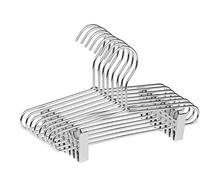 COM-FORT HOUSE Todo HOGAR Percha de Aluminio con Pinzas para Falda, Color Plata. Pack de 8 y 14 Und. Perchas de Metal de 32 cm, Inoxidable y Resistentes. 8 Und.