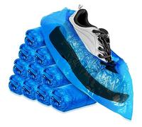 COM-FOUR® 100x cubrezapatos desechables de alta calidad 5 g por cubrezapatos - cubrezapatos de plástico - zapato desechable impermeable - cubrezapatos en una talla