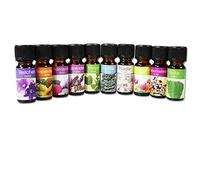 COM-FOUR® 10x aceites aromáticos en un set - plantas de fragancia de habitación - aceite de fragancia para difusores de aroma, ambientadores, humidificadores de aire (10 piezas - flora y fauna)