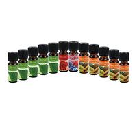 com-four® 12x aceites perfumados, aceite perfumado para lámparas perfumadas, luces perfumadas, difusores y calentadores perfumados [la selección varía] (12x mezcla de fragancias)