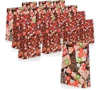 COM-FOUR® 16 bolsas de regalo para Navidad, San Nicolás y Adviento - bolsa de regalo con motivo navideño - bolsa de regalo [la selección varía] (16 piezas - Decoraciones para árboles de Navidad)