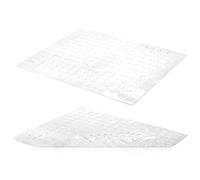 com-four 2 alfombrillas rectangulares para fregadero, para proteger la superficie del fregadero y la vajilla (02 unidades, transparente)