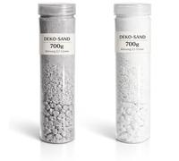 com-four® 2 Arenas Decorativas Gris y Blanca 700 g Cada una