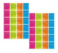 com-four® 200x Pinzas de Ropa en Pack Ahorro, Clips de Colores Modernos para tendedero y Cuerda, Uso Interior y Exterior (200 Piezas - Colores Surtidos)