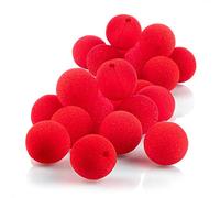 com-four® 24x Nariz de Payaso de Espuma - Accesorios de Disfraces para Carnaval, Disfraces, Fiestas de cumpleaños Infantiles, Promociones, campañas - Nariz simulada Ø 5 cm (ROJO 24)