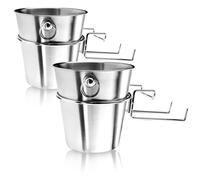 com-four® 2x Champagne Cooler con soporte de mesa, Cubo de enfriamiento