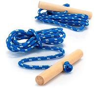 COM-FOUR® 2X Correa de Trineo con Mango de Madera, Accesorios de Trineo, Cuerda de tracción para trineos, triciclos u Otros vehículos para niños, ¡Premium Made in Germany!