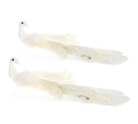 COM-FOUR® 2X Decoraciones para árboles de Navidad pájaro Decorativo - Pavo Real con Lentejuelas para la decoración del árbol de Navidad