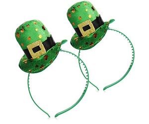 com-four® 2x Diademas, disfraces para día de san Patricio, para festival irlandés, Mardi Gras, carnaval, fiesta temática (02 piezas - Set13)