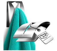 COM-FOUR® 2X Ganchos para Toallas autoadhesivos - toallero de Acero Inoxidable 304 - Abrazadera para Toallas sin taladrar para baño y Cocina (2 Piezas)