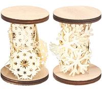 COM-FOUR® 2X Guirnalda de Papel para Adornos navideños - Guirnalda de Navidad - Adornos para árboles de Navidad - Adornos para Ventanas [la selección varía] (2 Piezas - 210cm)