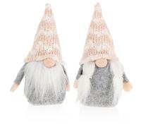 com-four® 2X par de Elfos navideños Premium para decoración navideña, Figuras escandinavas como decoración de Invierno, taburetes de Esquina como decoración de habitación o Regalo