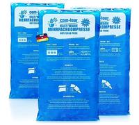 com-four 3 compresas múltiples de 37,5 x 20 cm para compresas calientes y frías, almohadillas de refrigeración, paquete de refrigeración apto para microondas, fabricado en Alemania (03 unidades, muy