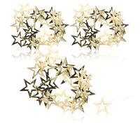 COM-FOUR® 3 guirnaldas Doradas con Estrellas - Guirnalda navideña como decoración del árbol de Navidad - Guirnalda para la Corona de Adviento - 2 m