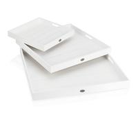 COM-FOUR® 3 Piezas Juego de Bandejas de Madera, Tableros Decorativos