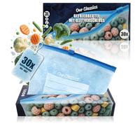 com-four® 30x Bolsas congelación 3L con cierre - Bolsas reutilizables para conservación de alimentos - Multiusos para frescura y protección de aromas hasta -40°C (3 L - 30 piezas)