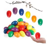 com-four® 36x Huevos de Pascua para Colgar - Decoraciones de Pascua en Colores Vivos - Huevos de Pascua Decorativos de plástico - Tamaño: 6 cm