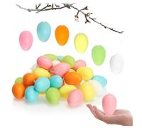 COM-FOUR® 36x Huevos de Pascua para colgar - Decoraciones de Pascua en hermosos colores pastel - Huevos de Pascua - Tamaño: 6 cm