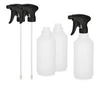 com-four® 3X Botella pulverizadora Cabezal pulverizador Ajustable | Atomizador de 520 ml con rosca 28/400 - Pulverizador de flores vacío para plantas - flores - jardín - taller