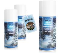 com-four® 3X Nieve Artificial para Decorar - Nieve instantanea para Slime - Spray de Nieve para Decorar en Navidad - Decoración Navidad escaparates (03 Piezas - 150ml / Nieve)