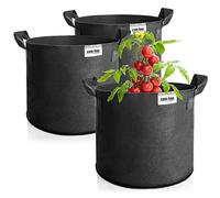 com-four® 3X Saco para Plantas 60 L - Tarrinas con Asas - Bolsa para Plantas - Macetero para Tomates -Saco fitosanitario (60 L - 3 Piezas)