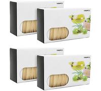 com-four® 4000x Palillos de Madera - palitos de cóctel de Madera 6,5 ??cm - palitos de Madera para proyectos de Bricolaje, Manualidades - como Herramienta, para Reparar y Limpiar