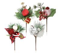 com-four® 4X arreglos Decorativos, ramitas como Grandes Decoraciones navideñas, Hermosas Decoraciones para Habitaciones, también para Coronas y arreglos Florales.