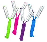 COM-FOUR® 4x cuerda de saltar para niños - 210 cm, longitud ajustable - saltar la cuerda en colores brillantes con mango brillante - [la selección varía] (04 piezas - mezcla de colores 2)