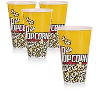 com-four® 4X Tazón para Palomitas de maíz, Taza para Bebidas y Palomitas