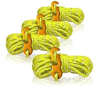 COM-FOUR® 4X Vientos, Cada 4 m para Camping, Reflectantes en Amarillo