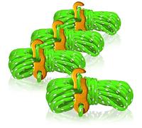 COM-FOUR® 4X Vientos, Cada 4 m para Camping, Reflectantes en Verde